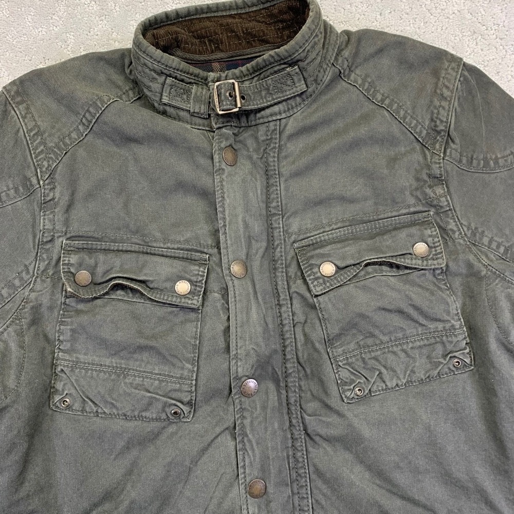 Men's Olive Field Jacket - Classic Utility Coat - Picture 3 of 16